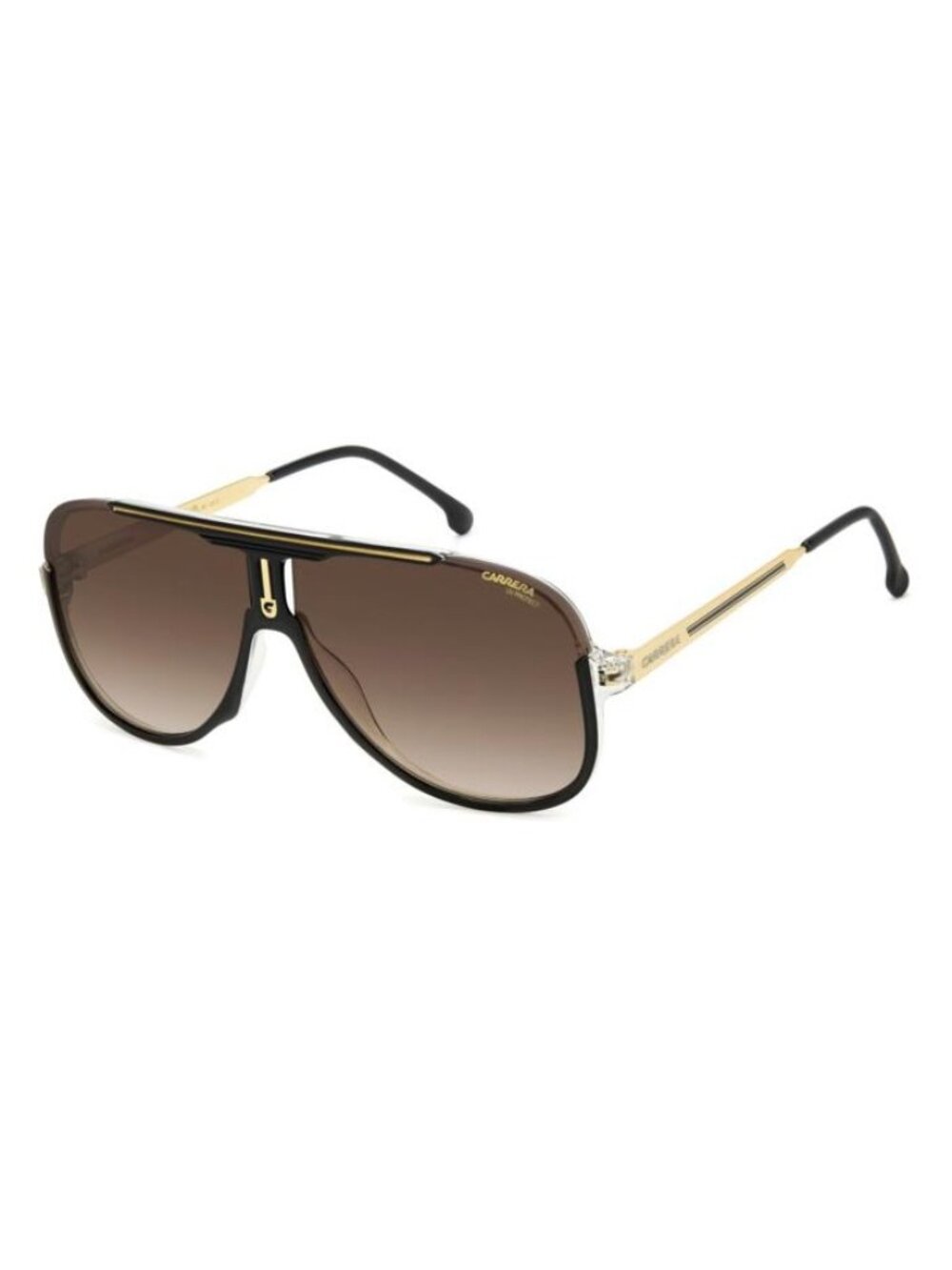 New Carrera Men's Sunglasses Black Square Brown Lens Injected Frame Race RACE S
